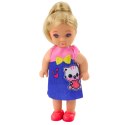 Mini Laleczka Kaibibi Kolorowa Sukienka Długie Włosy 12 cm Mix
