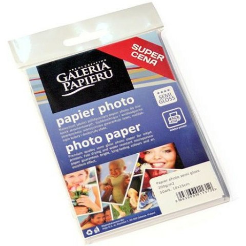 PAPIER FOTOGRAFICZNY 10x15cm 200g SEMI GLOSS INKJE