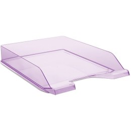 Półka na dokumenty Donau A4 transparentna fioletowa