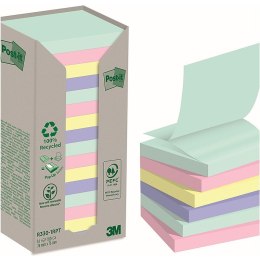Karteczki Post-it Z-Notes 76x76mm (R330-1RPT) pastelowe (16x100)