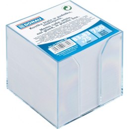 Kostka papierowa w pojemniku Donau 92x92x82mm nieklejona biała