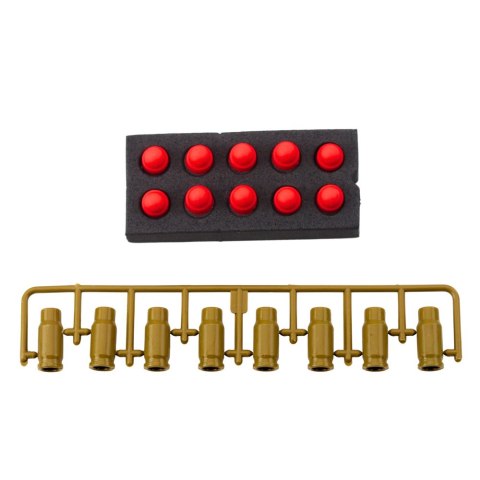 Pistolet Zabawkowy Naboje Piankowe Amunicja Łuski Zielony