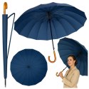 Duży Parasol Automatyczny Pokrowiec Na Ramię 24-Żeberkowy Granatowy 115 cm