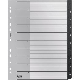 Przekładki PP Leitz Recycle A4 Maxi 1-10 czarne