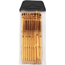 Wkłady do długopisu Fellowes DIN 16554 czarne (12)