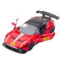 Samochód Wyścigowy Sportowy Metalowy Napęd Otwierane Drzwi Czerwony 1:32