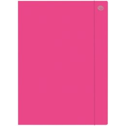 TECZKA KARTONOWA Z GUMKĄ A4+ RÓŻOWA