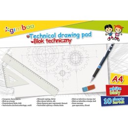 BLOK TECHNICZNY GIMBOO A4/10K BIAŁY