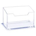 Pojemnik Na Wizytówki Przeźroczysty Transapentny Plastikowy 11cm