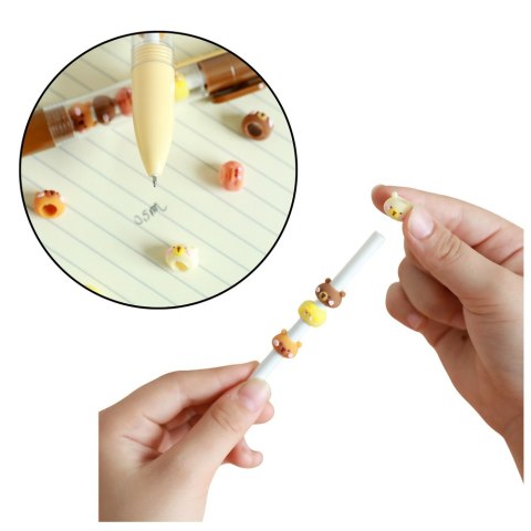 Długopis Z Figurkami Kapibara Brązowy Beżowy Czarny Wkład