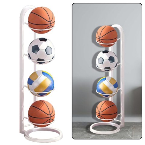 Stojak na piłki biały