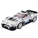 Klocki Konstrukcyjne Samochód Wyścigowy Robot 2W1 Biały 320 el.