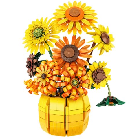 Klocki Konstrukcyjne Kwiaty Słoneczniki W Wazonie 1009 el.