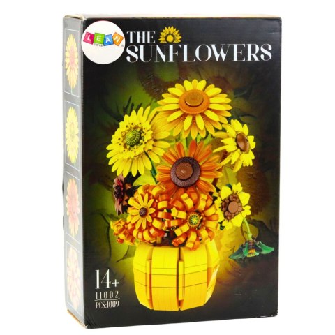 Klocki Konstrukcyjne Kwiaty Słoneczniki W Wazonie 1009 el.