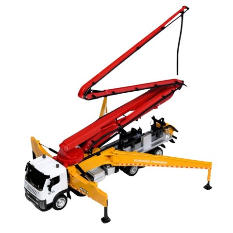 Ciężarówka Budowlana Betoniarka Z Pompą Huina Metalowa 1:18