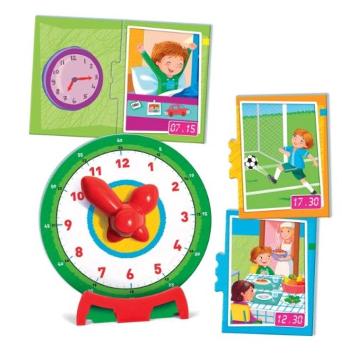 Gra edukacyjna Puzzle Która Jest Godzina? Zegarek Uczę się Bawiąc Język Polski Clementoni 50771