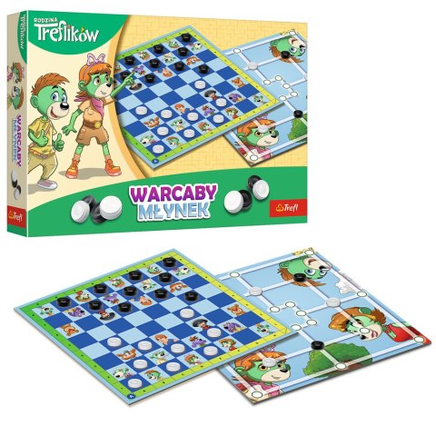 Gra planszowa Warcaby i Młynek Rodzina Treflików Trefl 02658