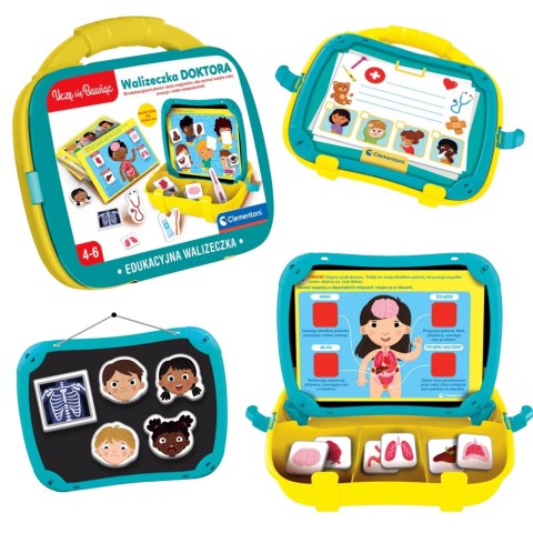 Magnetyczna Edukacyjna Walizeczka Doktora Uczę się Bawiąc Język Polski Clementoni 50393