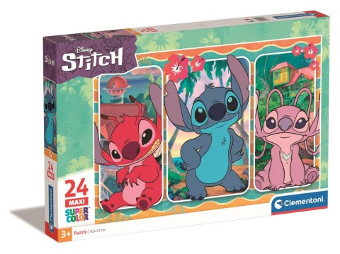 Puzzle 24 Maxi Super Color DISNEY STITCH Clementoni 24029