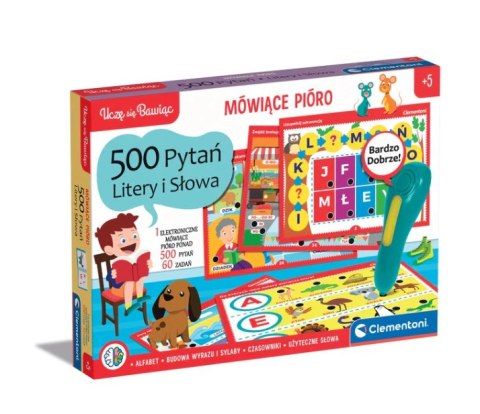Mówiące Pióro 500 Pytań Litery i Słowa Uczę się Bawiąc Język Polski Clementoni 50780