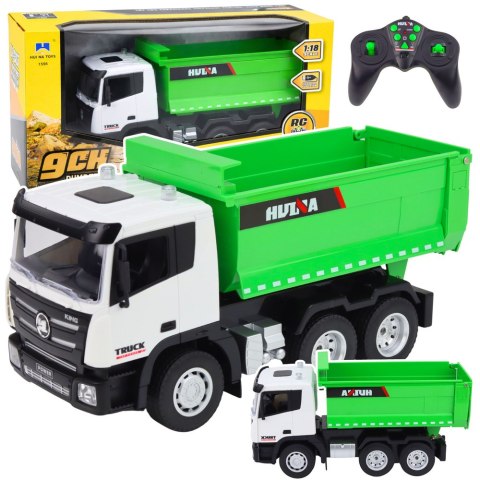 Wywrotka Ciężarówka Zdalnie Sterowana RC Huina Zielona 1:18
