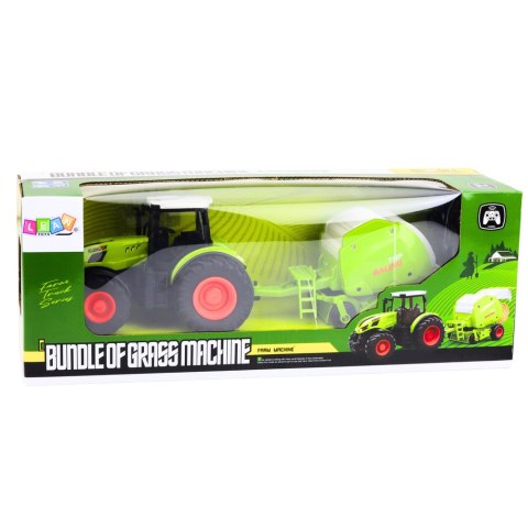 Traktor Rolniczy Farmerski Zdalnie Sterowany RC Z Prasą Do Balotów 1:24