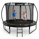 Trampolina Ogrodowa LEAN Z Siatką Wewnętrzną Czarno-Zielona 183CM 6FT