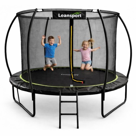 Trampolina Ogrodowa LEAN Z Siatką Wewnętrzną Czarno-Zielona 183CM 6FT