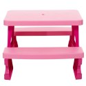 Zestaw Stolik Ogrodowy z Ławeczkami Dla Dzieci Dorex Różowy 5067