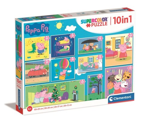 Puzzle 10w1 Super Color ŚWINKA PEPPA Clementoni 20271