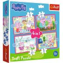 Puzzle - 4w1 (12, 15, 20, 24) - Peppa uwielbia przygody - Świnka Peppa - Trefl 34672