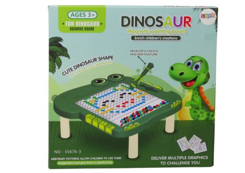 Stolik Tablica Magnetyczna Edukacyjna Dinozaur Pad Układanka Zielona LEAN Toys Stolik Tablica Magnetyczna Edukacyjna Dinozaur Pad Układanka Zielona LEAN Toys