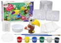 Zestaw Kreatywny Artystyczny Ptaki 3D Gips Farbki LEAN Toys