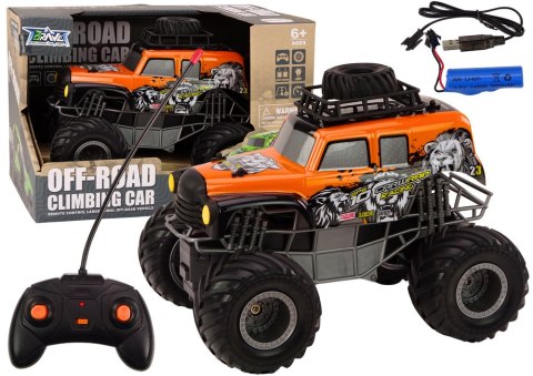 Autko Zdalnie Sterowane RC Terenowe 1:16 Pomarańczowy LEAN Toys Autko Zdalnie Sterowane RC Terenowe 1:16 Pomarańczowy LEAN Toys