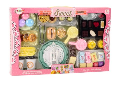 Cukiernia Kawiarnia Zestaw Słodycze Figurki Kawa Ciasto 50 ele. LEAN Toys Cukiernia Kawiarnia Zestaw Słodycze Figurki Kawa Ciasto 50 ele. LEAN Toys