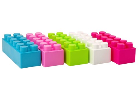 Duże Klocki Konstrukcyjne Podłużne W Torbie Naklejki Kolorowe 20 El LEAN Toys Duże Klocki Konstrukcyjne Podłużne W Torbie Naklejki Kolorowe 20 El LEAN Toys