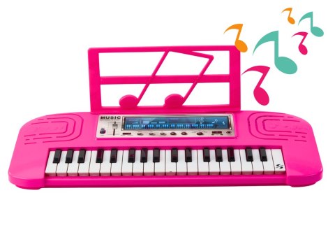 Elektryczne Pianinko Dla Dzieci 36 Melodii Różowe LEAN Toys Elektryczne Pianinko Dla Dzieci 36 Melodii Różowe LEAN Toys