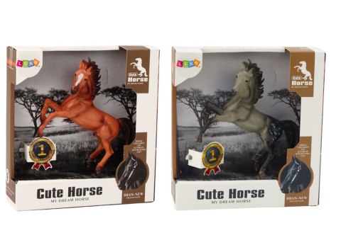 Figurka Konia Brązowy Szary Koń Stojący Stajnia Farma Cute Horse LEAN Toys Figurka Konia Brązowy Szary Koń Stojący Stajnia Farma Cute Horse LEAN Toys