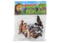 Figurki Zwierząt 5 Sztuk Wiewiórka Surykatka Mrówkojad Lis Lemur LEAN TOYS