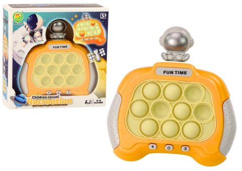 Gra Sensoryczna Konsola Pop-It Kosmonauta Światła Dźwięki Żółta LEAN Toys Gra Sensoryczna Konsola Pop-It Kosmonauta Światła Dźwięki Żółta LEAN Toys