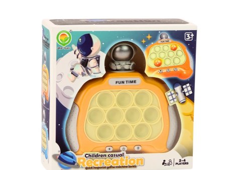 Gra Sensoryczna Konsola Pop-It Kosmonauta Światła Dźwięki Żółta LEAN Toys Gra Sensoryczna Konsola Pop-It Kosmonauta Światła Dźwięki Żółta LEAN Toys