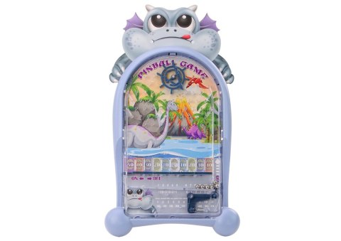 Gra Zręcznościowa Pinball Dinozaury Smok Stojak Niebieski LEAN Toys Gra Zręcznościowa Pinball Dinozaury Smok Stojak Niebieski LEAN Toys