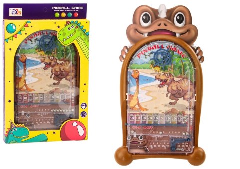 Gra Zręcznościowa Pinball Dinozaury Stojak Brązowy LEAN Toys Gra Zręcznościowa Pinball Dinozaury Stojak Brązowy LEAN Toys