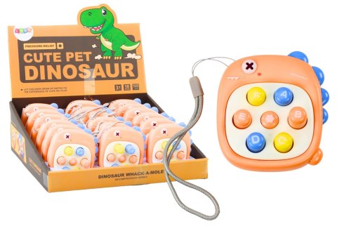 Gra Zręcznościowa Whack A Mole Literki Dinozaur Pomarańczowa LEAN TOYS Gra Zręcznościowa Whack A Mole Literki Dinozaur Pomarańczowa LEAN TOYS