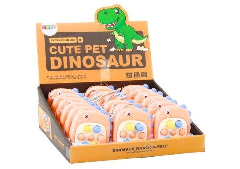 Gra Zręcznościowa Whack A Mole Literki Dinozaur Pomarańczowa LEAN TOYS Gra Zręcznościowa Whack A Mole Literki Dinozaur Pomarańczowa LEAN TOYS