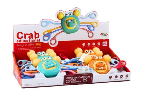 Interaktywny Sensoryczny Krab Edukacyjny Gryzak Dla Dzieci LEAN TOYS Interaktywny Sensoryczny Krab Edukacyjny Gryzak Dla Dzieci LEAN TOYS