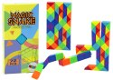 Klocki Gra Zręcznościowa Układanka Wąż Edukacyjny Kolorowy 72 ele. LEAN Toys