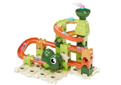 Klocki Konstrukcyjne Tor Na Kulkę Dinozaur 9 Poziomów 60 El LEAN Toys Klocki Konstrukcyjne Tor Na Kulkę Dinozaur 9 Poziomów 60 El LEAN Toys