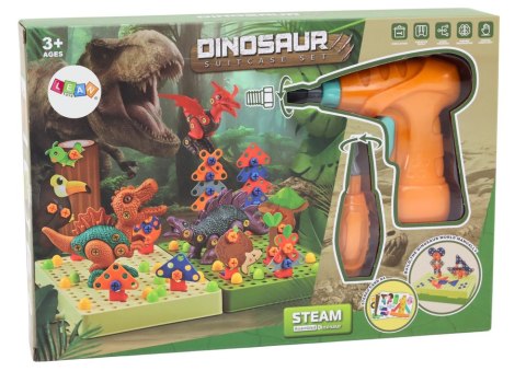 Klocki Puzzle Konstrukcyjne 3D DIY Dinozaury Rozkręcanie Wiertarka LEAN Toys Klocki Puzzle Konstrukcyjne 3D DIY Dinozaury Rozkręcanie Wiertarka LEAN Toys