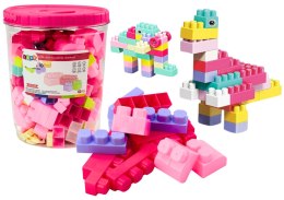 Klocki W Wiaderku Edukacyjne Duże Budowlane Zestaw 160 ele. LEAN Toys
